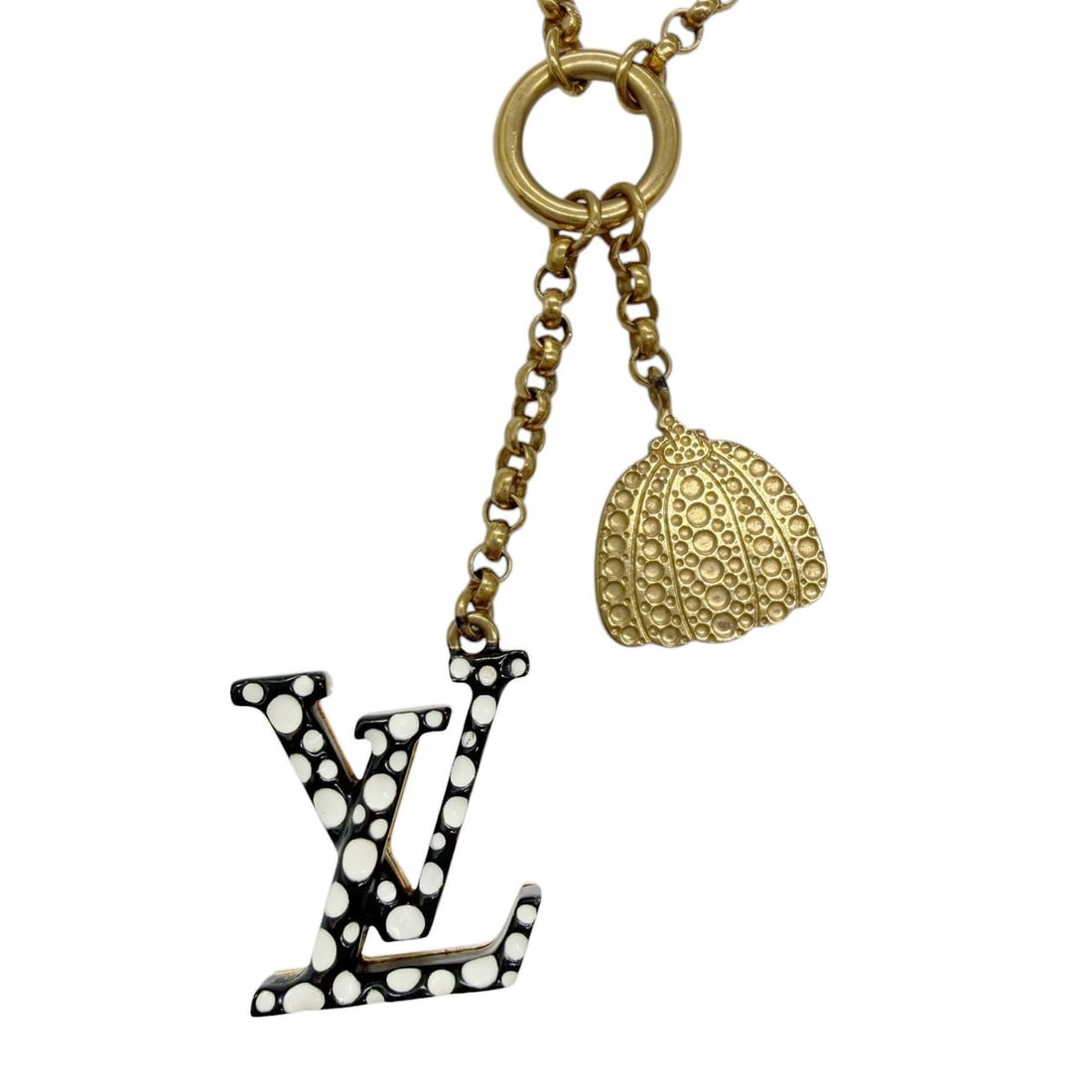 LOUIS VUITTON Louis Vuitton Collier LV Iconic Dot Necklace Pumpkin Yayoi Kusama M01079 GP Women's (1 of 7)