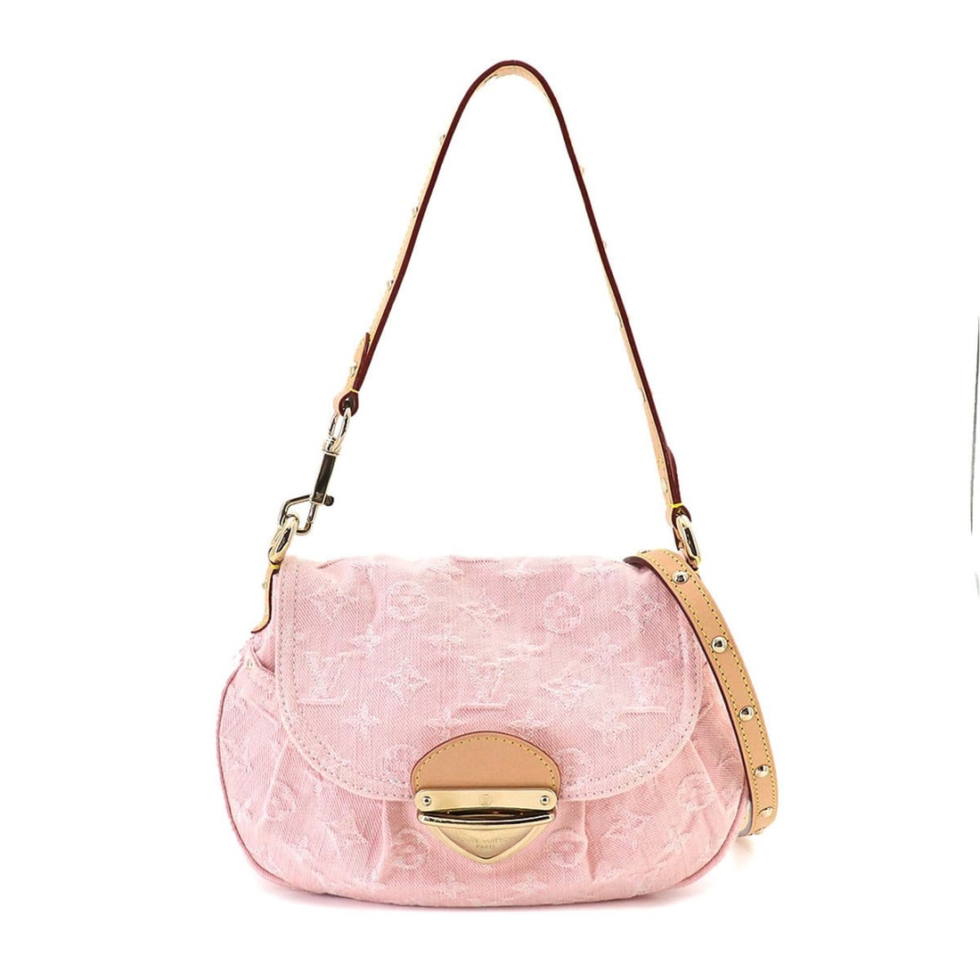 Louis Vuitton LV Remix Sunset 2-way Shoulder Handbag Monogram Denim Washed Pink M13347 RFID (1 of 10)