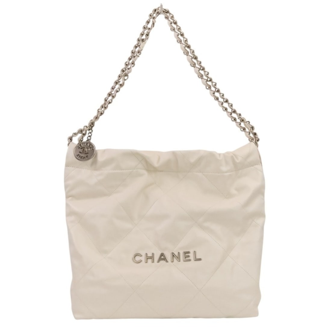 CHANEL Chanel 22 Chain Coco Mark Leather One-Shoulder Bag AS3260 White Antique Silver Hardware: --- Catalog ---Category: SizeSize (HxWxD): 30cm x 37cm x 8cm / 11.81'' x 14.56'' x 3.14''Strap Length: 59cm / 23.22''Category: DesignType: Shoulder bagColor: WhiteGender: WomenMaterial: Leather Hardwa