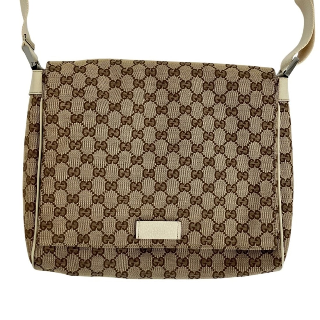 GUCCI GG Canvas Messenger Bag Shoulder 146236 Beige Men's Women's (1 of 15)