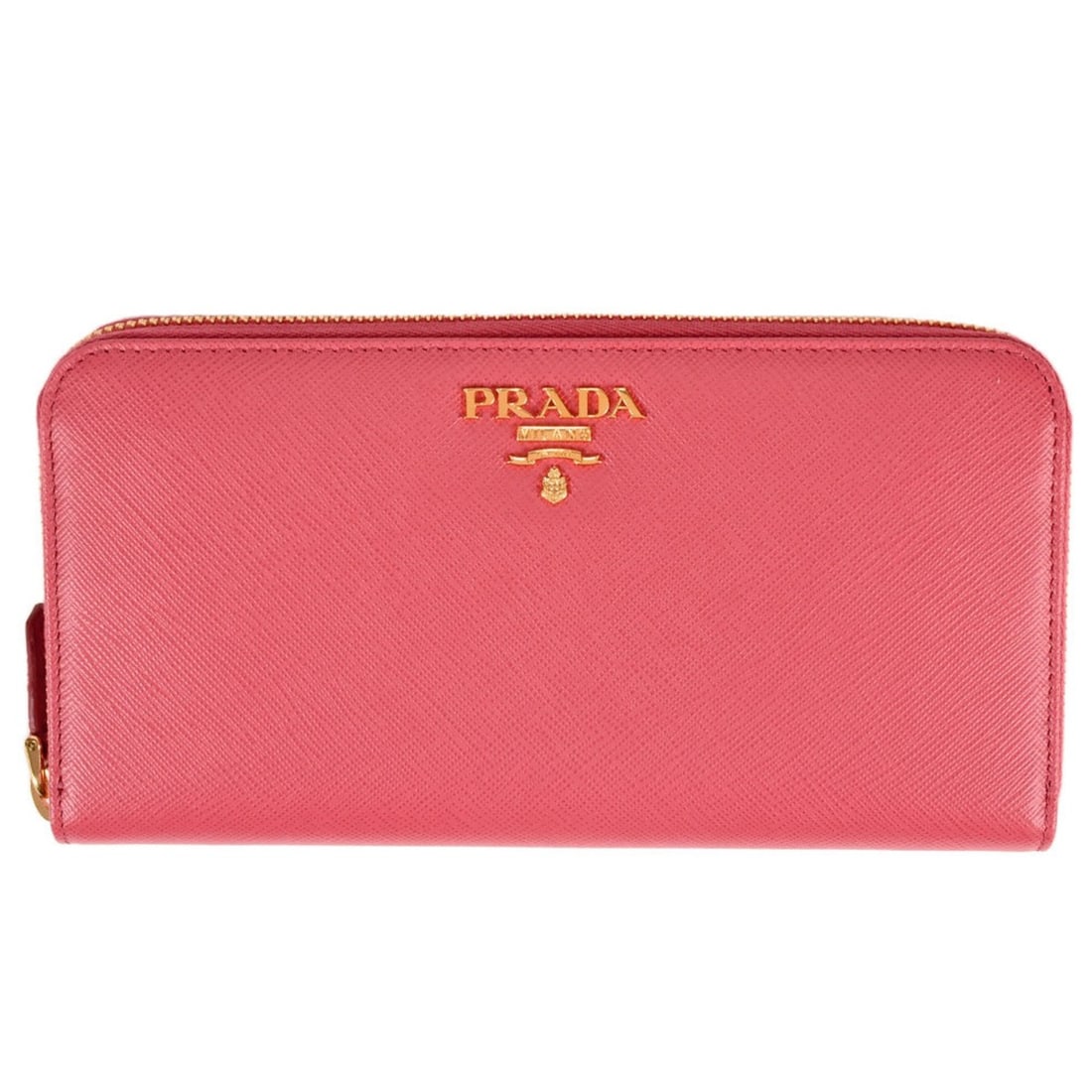 PRADA PORTAFOGLIO LAMPO Round Saffiano 1ML506 Pink: --- Catalog ---Category: SizeSize (HxWxD): 10.5cm x 20cm x 2.5cm / 4.13'' x 7.87'' x 0.98''Category: DesignType: Long wallet (bi-fold)Color: PinkGender: WomenClosure: ZipperMaterial: Saffiano Category