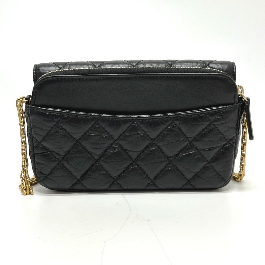 CHANEL AP2215 2.55 Mademoiselle Matelasse Chain Wallet Shoulder Bag Calfskin Women's Black: --- Catalog ---Category: SizeSize (HxWxD): 10cm x 17cm x 4cm / 3.93'' x 6.69'' x 1.57''Strap Length: 117cm / 46.06''Category: DesignType: Shoulder bagColor: BlackGender: WomenClosure: Turn lockMateria