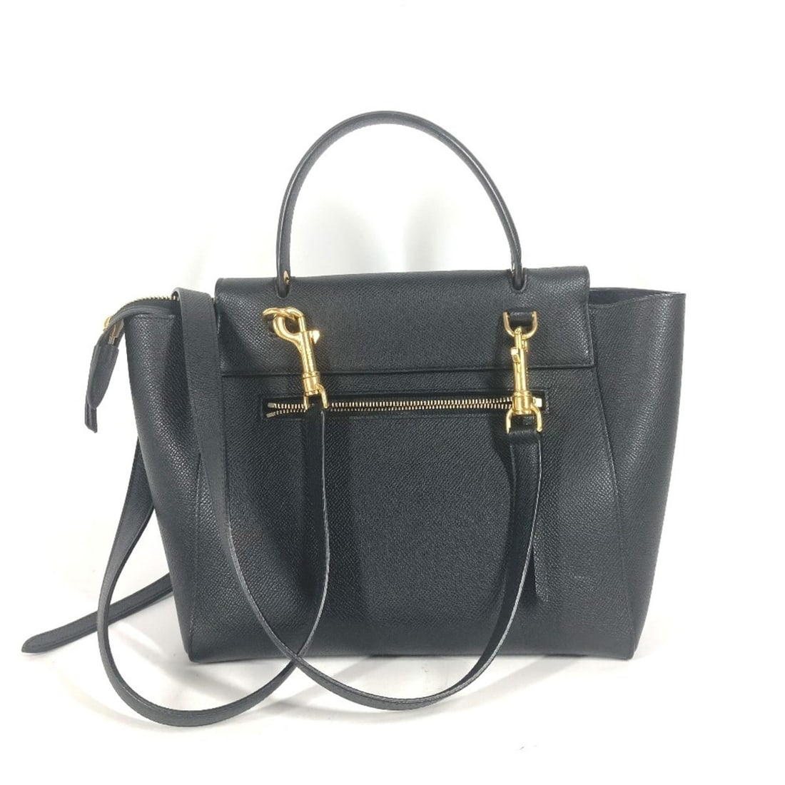 CELINE Micro Tote Bag Belt Shoulder Handbag Leather Women's Black E-240605-17: --- Catalog ---Category: SizeSize (HxWxD): 20cm x 23.5cm x 13cm / 7.87'' x 9.25'' x 5.11''Category: DesignType: Handbag, Shoulder bagColor: BlackGender: WomenMaterial: Leather Category: GeneralBrand: 