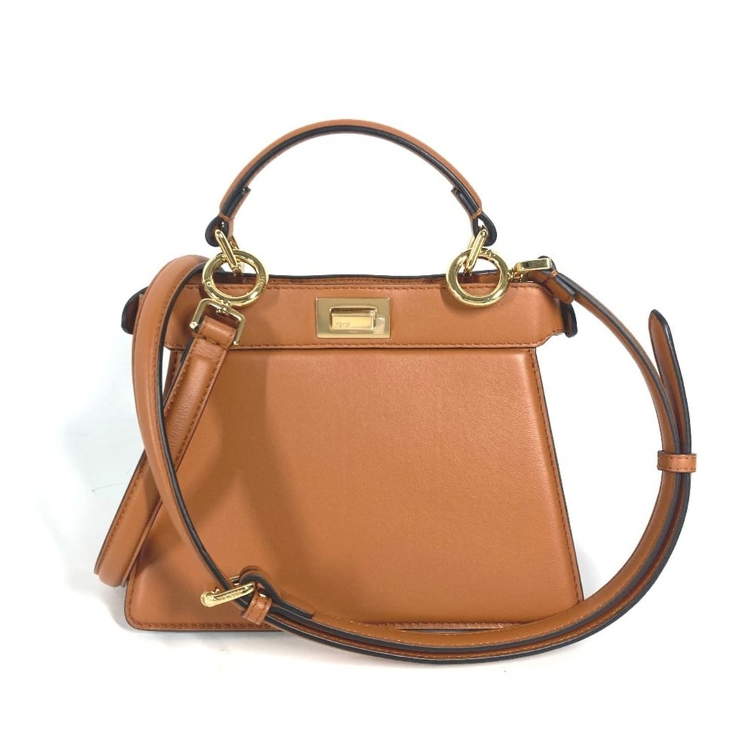 FENDI 8BN335 Peekaboo ISeeU Petite Bag Handbag Shoulder Leather Women's Brown E-240717-2: --- Catalog ---Category: SizeSize (HxWxD): 15.5cm x 20cm x 11cm / 6.1'' x 7.87'' x 4.33''Category: DesignType: Handbag, Shoulder bagColor: BrownGender: WomenClosure: Flip lockMaterial: Leather Inner P