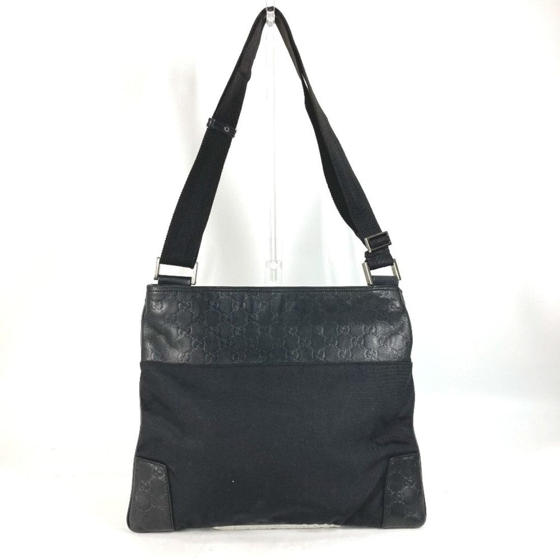 GUCCI 161822 Guccissima GG Tote Bag Pochette Shoulder Leather Nylon Men's Black KS-240517-20: --- Catalog ---Category: SizeSize (HxWxD): 28cm x 34cm x 1cm / 11.02'' x 13.38'' x 0.39''Category: DesignType: Pochette, Shoulder bag, Tote bagColor: BlackGender: MenMaterial: Leather Outer Pocket: Zi