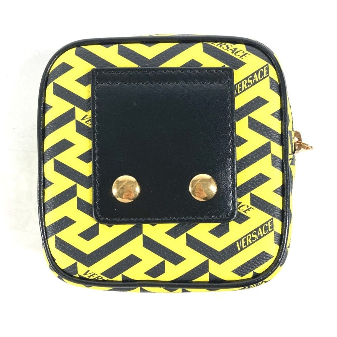 VERSACE Versace La Greca Sku Multi Pouch Leather Women's Yellow G-240625-27 (1 of 17)