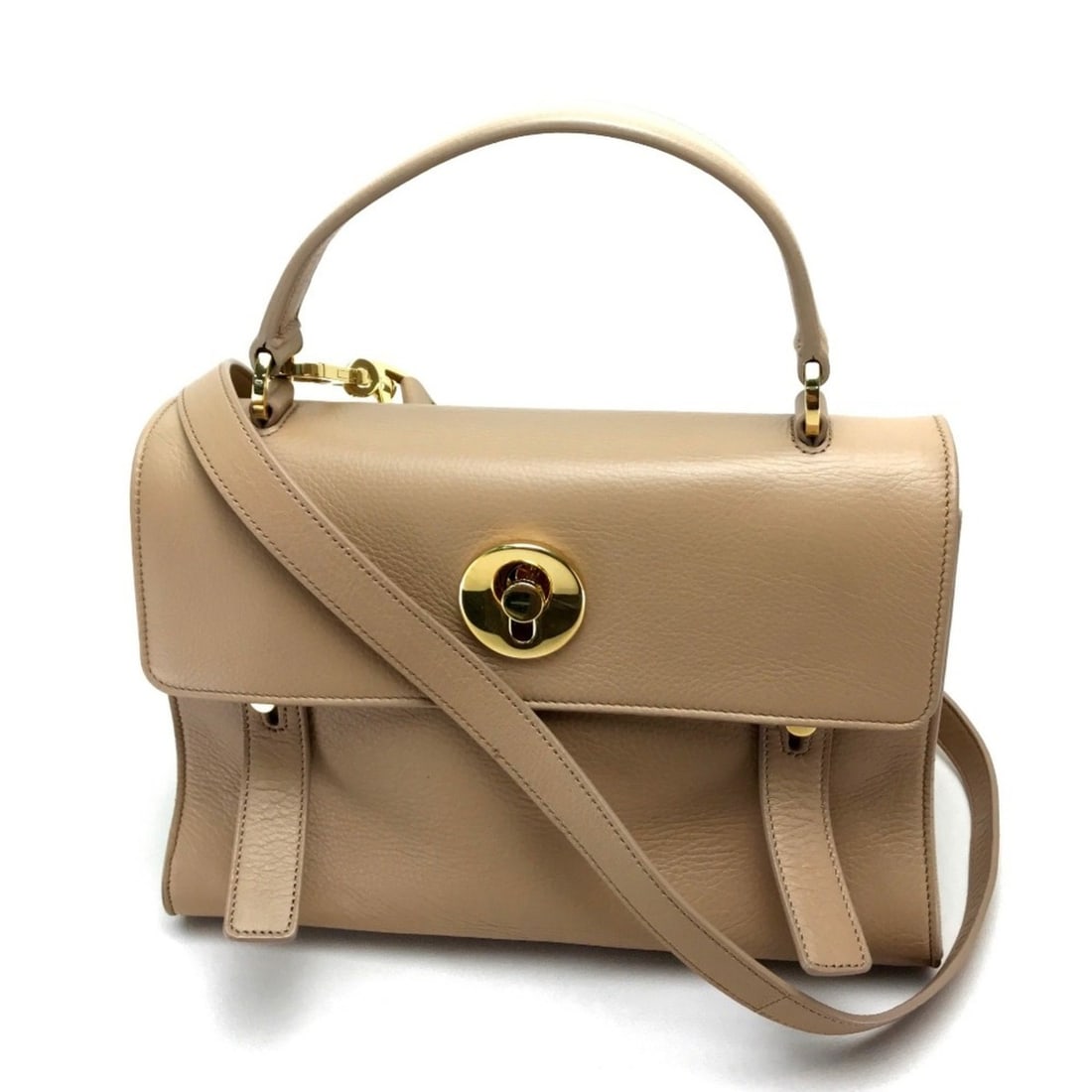 SAINT LAURENT Saint Laurent Paris 368229 Muse Toe Handbag Shoulder Bag Leather Women's Beige: --- Catalog ---Category: SizeSize (HxWxD): 18cm x 27cm x 14cm / 7.08'' x 10.62'' x 5.51''Category: DesignType: Handbag, Shoulder bagColor: BeigeGender: WomenMaterial: Leather Hardware Color: GoldCateg