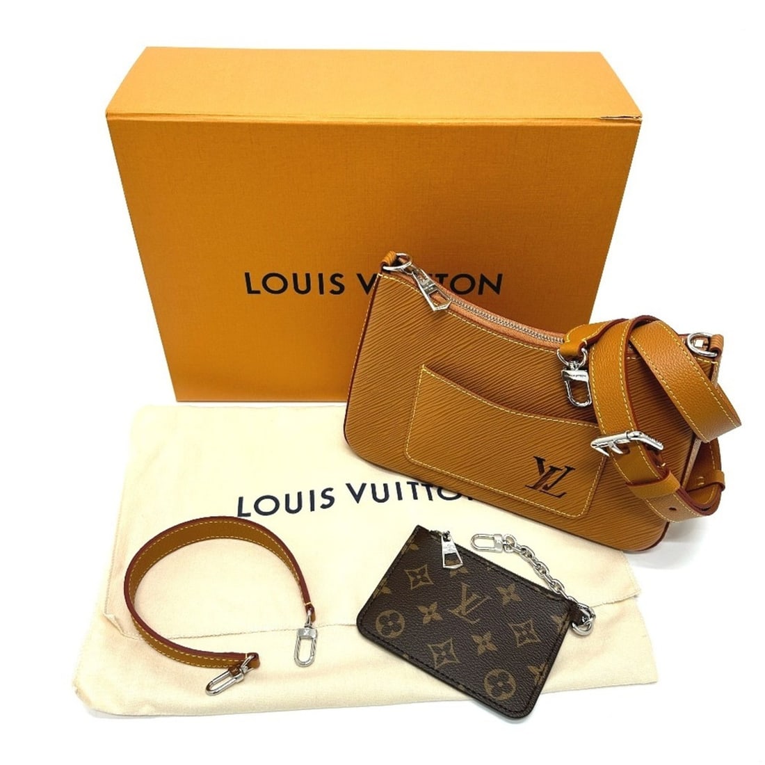 LOUIS VUITTON M80794 Epi Monogram Marel Shoulder Bag Leather Women's Brown M-231220-22 (1 of 13)