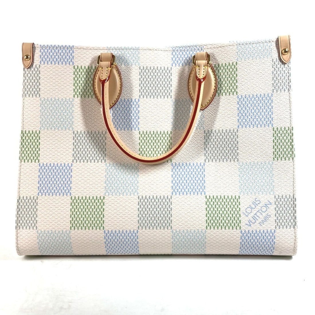 LOUIS VUITTON N40518 Pastel Damier On the Go MM Tote Bag Shoulder Handbag Canvas Women's Pistachio: --- Catalog ---Category: SizeSize (HxWxD): 27cm x 35cm x 14cm / 10.62'' x 13.77'' x 5.51''Category: DesignType: Handbag, Shoulder bag, Tote bagColor: WhiteGender: WomenMaterial: Damier Canvas Category