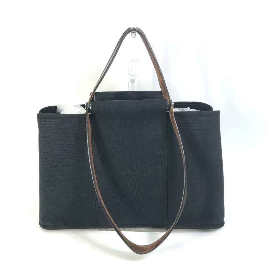 HERMES Hermes Handbag Cabag Elan PM Bag Shoulder Tote Toile Officier Leather Women's Black: --- Catalog ---Category: SizeSize (HxWxD): 22.5cm x 38.5cm x 14.5cm / 8.85'' x 15.15'' x 5.7''Category: DesignType: Handbag, Shoulder bag, Tote bagColor: BlackGender: WomenMaterial: Toile officier , L