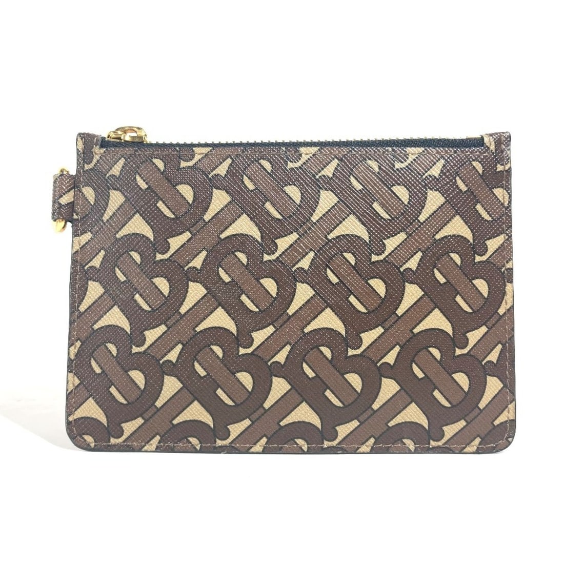 BURBERRY TB Wallet/Coin Case Wallet Coin Purse Pouch Leather Women's Brown D-240818-21: --- Catalog ---Category: SizeSize (HxWxD): 9.5cm x 14.5cm / 3.74'' x 5.7''Category: DesignType: Coin purse/coin caseColor: Beige, BrownGender: Men,WomenMaterial: Leather Category: GeneralBrand: Burber