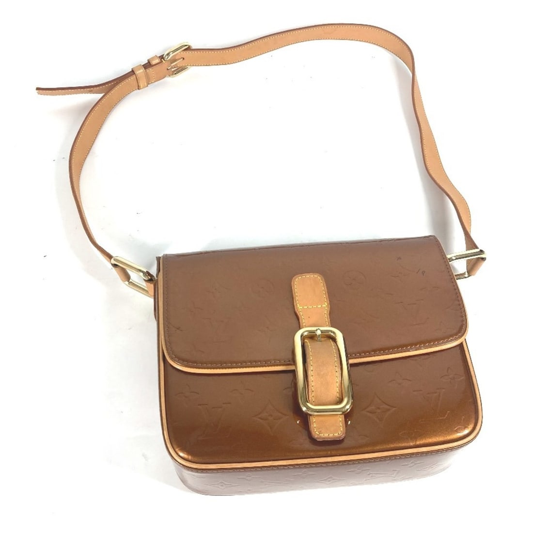LOUIS VUITTON M91107 Monogram Vernis Christy GM Pochette Shoulder Bag Canvas Women's Bronze Brown: --- Catalog ---Category: SizeSize (HxWxD): 20.5cm x 25cm x 7.5cm / 8.07'' x 9.84'' x 2.95''Category: DesignType: Pochette, Shoulder bagColor: BrownGender: WomenMaterial: Monogram Vernis Category: Gene