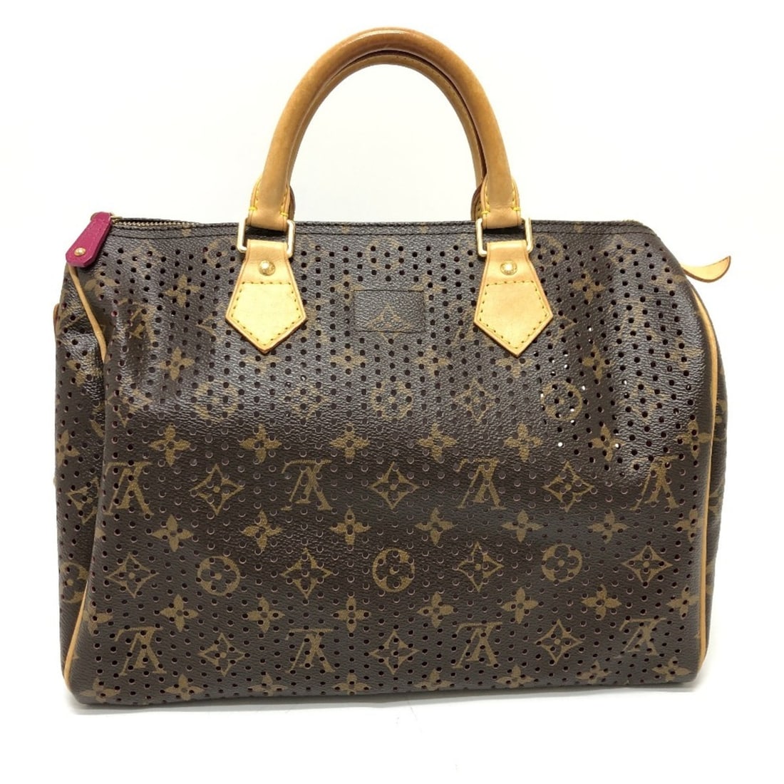 LOUIS VUITTON M95180 Monogram Perforated Speedy 30 Boston Bag Handbag Canvas Women's Fuchsia Brown x: --- Catalog ---Category: SizeSize (HxWxD): 22cm x 31cm x 18cm / 8.66'' x 12.2'' x 7.08''Category: DesignType: Boston bag, HandbagColor: Brown, Fuchsia, PurpleGender: WomenMaterial: Monogram , Canvas C