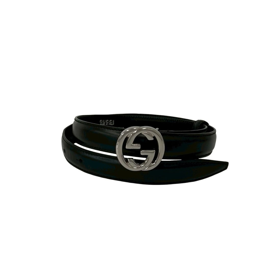 GUCCI Interlocking G Hardware Leather Belt for Women, Black, 44338: --- Catalog ---Category: SizeLength: 69cm - 73cm / 27.16'' - 28.74''Category: DesignType: Standard beltColor: BlackGender: WomenMaterial (Strap): Leather Category: GeneralBrand: Gucci--- Item List ---