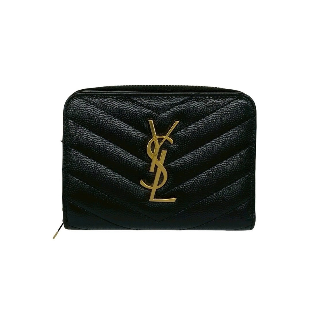 YVES SAINT LAURENT YSL Cassandra Logo Hardware Leather Bi-fold Wallet Mini Black 40324: --- Catalog ---Category: SizeSize (HxWxD): 9cm x 12cm x 3cm / 3.54'' x 4.72'' x 1.18''Category: DesignType: Wallet (bi-fold)Color: BlackGender: WomenMaterial: Leather Category: GeneralBrand: Yves Sain