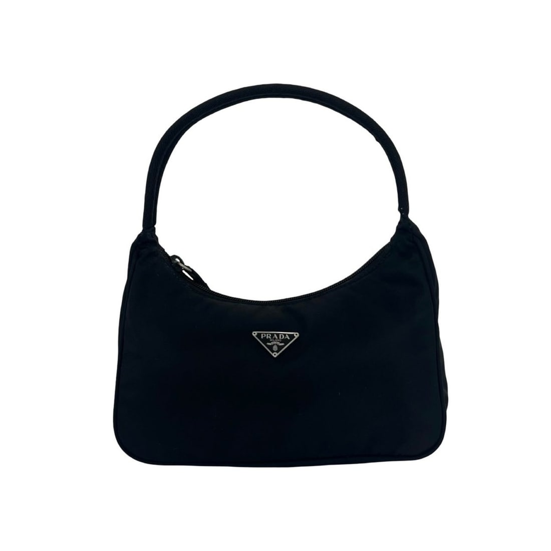 PRADA Prada Triangle Logo Plate Hardware Tessuto Nylon Mini Handbag Pouch Black 15982: --- Catalog ---Category: SizeSize (HxWxD): 12.5cm x 22.5cm x 6.5cm / 4.92'' x 8.85'' x 2.55''Category: DesignType: Handbag, PouchColor: BlackGender: WomenMaterial: Nylon Category: GeneralBrand: Prada-