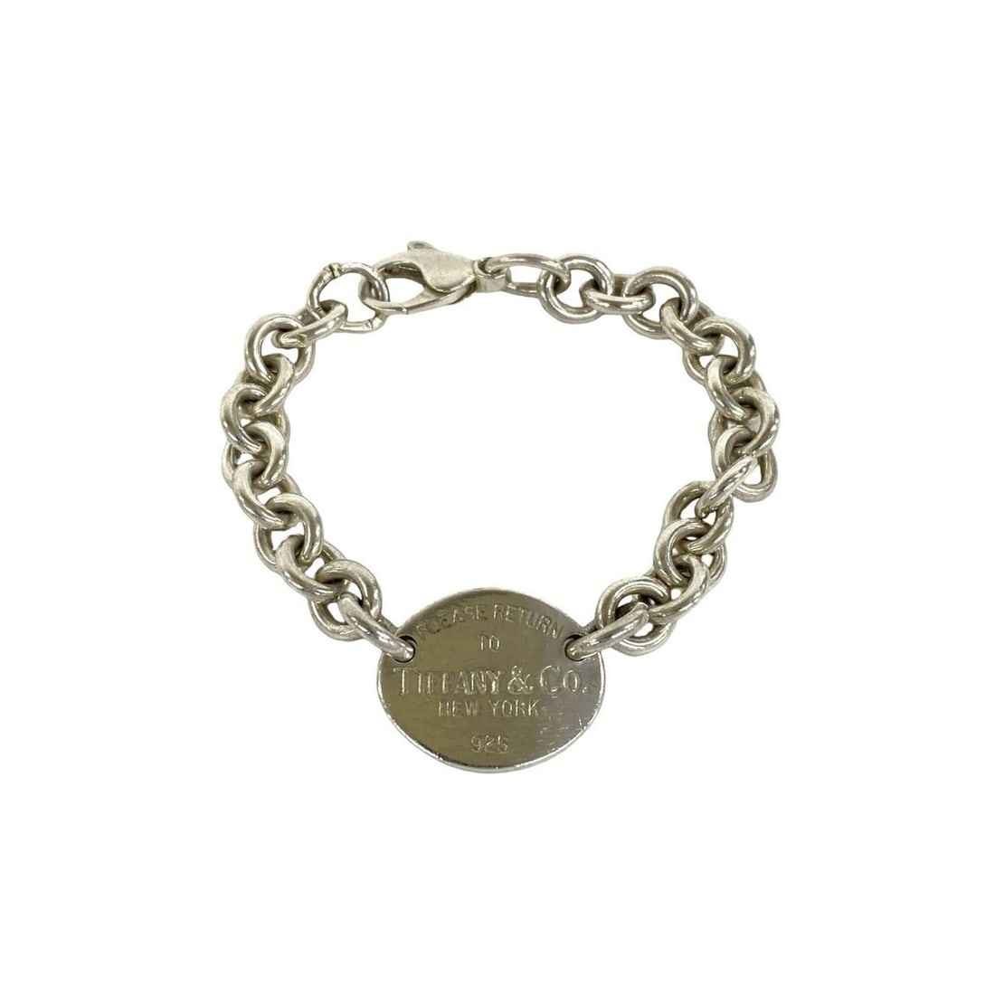 TIFFANY&Co. Tiffany Return to Oval Tag Bracelet Logo Sterling Silver 925 Chain Bangle 26,500: --- Catalog ---Category: SizeLength: 16.7cm / 6.57''Category: DesignType: Charm braceletColor: SilverGender: WomenMaterial: Silver 925Category: GeneralBrand: Tiffany--- Item List ---Section: Condition