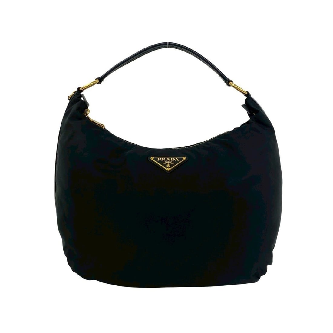 PRADA Prada Triangle Logo Hardware Nylon Leather Genuine One-Shoulder Bag Semi-Shoulder Handbag: --- Catalog ---Category: SizeSize (HxWxD): 32cm x 44cm / 12.59'' x 17.32''Category: DesignType: Handbag, Shoulder bagColor: BlackGender: WomenMaterial: Nylon , Leather Category: GeneralBrand: Prada---