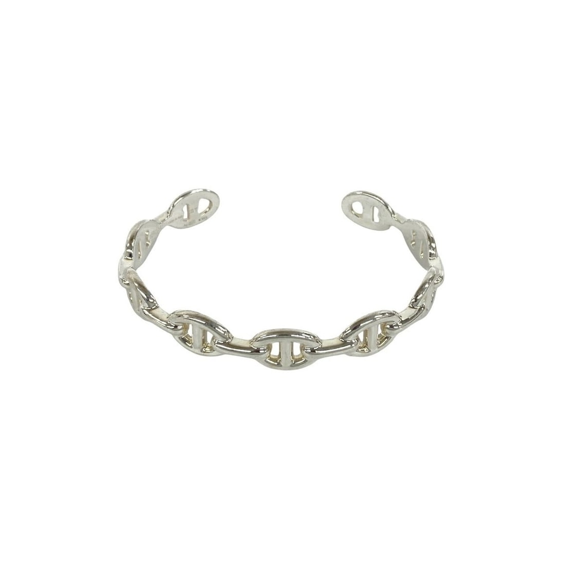 HERMES Hermes Enchainée Bangle, Sterling Silver 925, Bracelet, Cuff, Accessory, Men's, Women's,: --- Catalog ---Category: SizeLength: 17cm / 6.69''Category: DesignType: BangleColor: SilverGender: Men,WomenMaterial: Silver 925Category: GeneralBrand: Hermes--- Item List ---Section: ConditionRanking