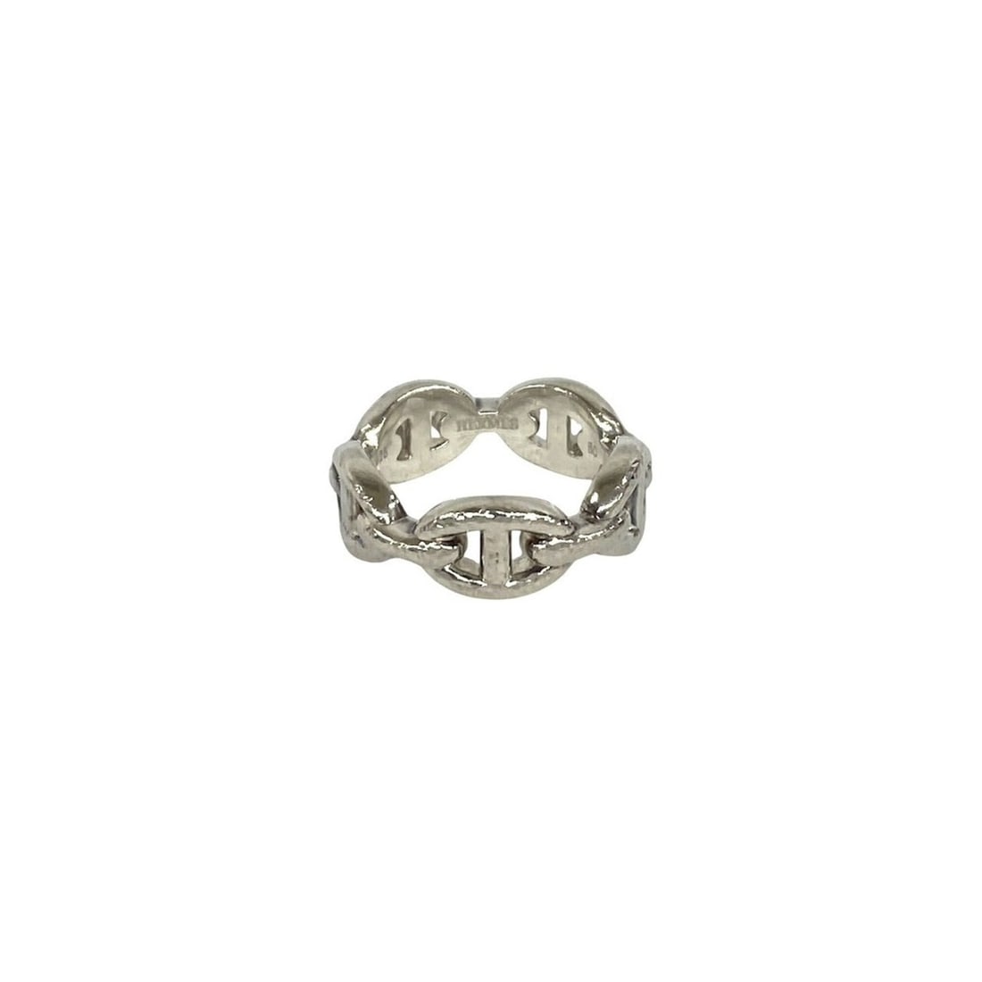 HERMES Hermes Enchainée Ring, Sterling Silver 925, Accessory, Men's & Women's, Silver, 26269: --- Catalog ---Category: SizeJP Size: 9.5US Size: 5Category: DesignType: Band ringColor: SilverGender: Men,WomenMaterial: Silver 925Category: GeneralBrand: Hermes--- Item List ---Section: ConditionRan