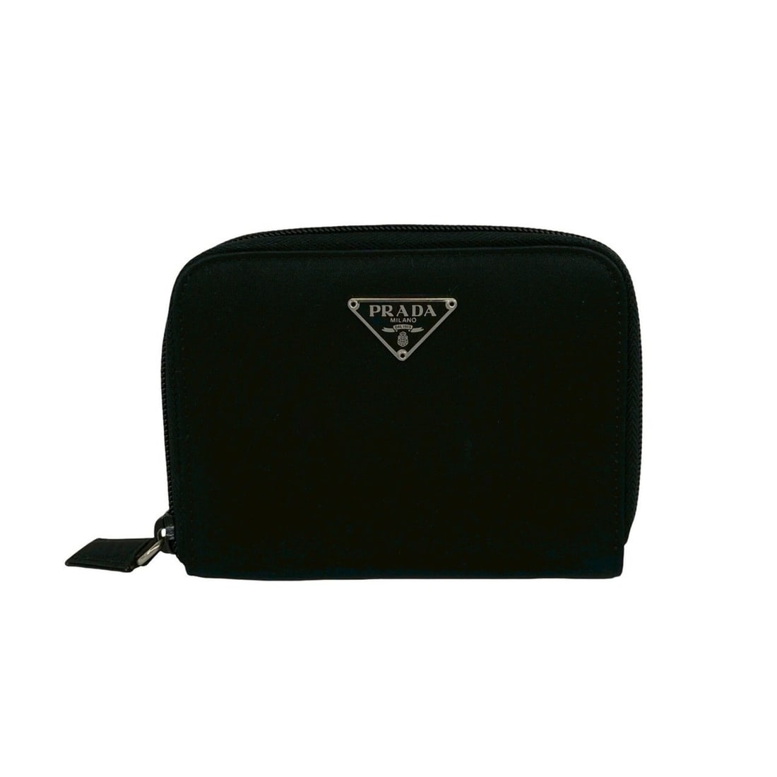 PRADA Triangle Logo Plate Hardware Nylon Bi-fold Wallet Mini Business Card Holder/Card Case Black: --- Catalog ---Category: SizeSize (HxWxD): 10cm x 13cm x 1.5cm / 3.93'' x 5.11'' x 0.59''Category: DesignType: Wallet (bi-fold)Color: BlackGender: WomenMaterial: Nylon Category: GeneralBrand: Prada---