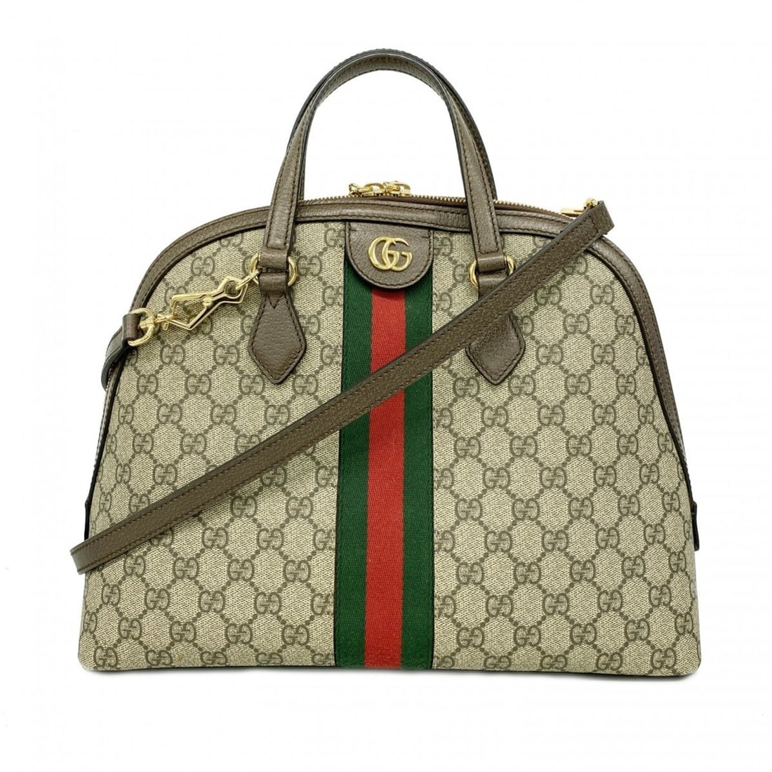 Gucci Ophidia 524533 Brown 2-way handbag for women: --- Catalog ---Category: SizeSize (HxWxD): 26cm x 34cm x 14cm / 10.23'' x 13.38'' x 5.51''Category: DesignType: HandbagColor: BrownGender: WomenMaterial: PVC Hardware Color: GoldCategory: GeneralMPN: 