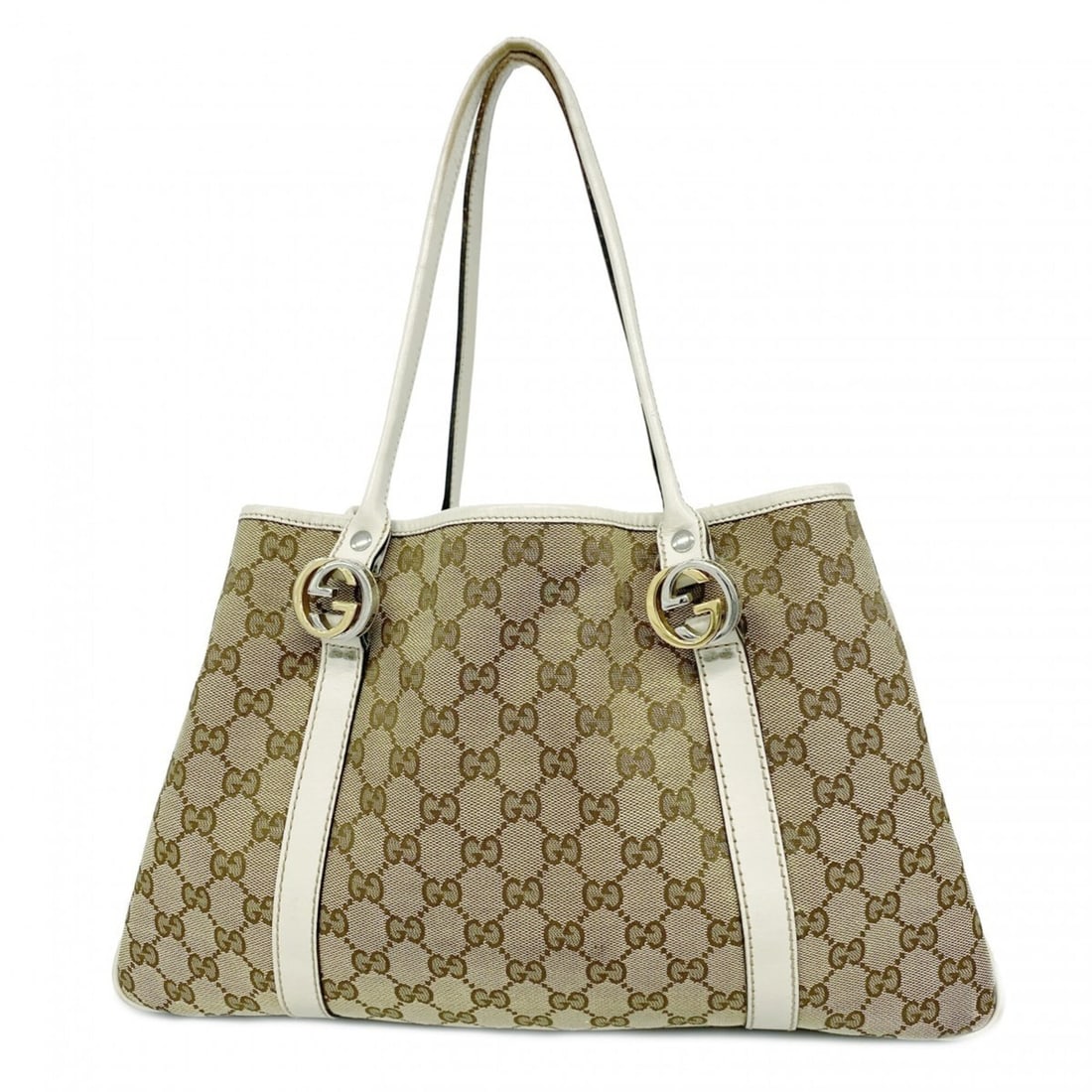Gucci GG Canvas Tote Bag, Interlocking G, 232957, Canvas, Brown Gold, Women's: --- Catalog ---Category: SizeSize (HxWxD): 23cm x 38cm x 10cm / 9.05'' x 14.96'' x 3.93''Category: DesignType: Tote bagColor: BrownGender: WomenMaterial: Canvas Hardware Color: Gold, SilverCategory: G