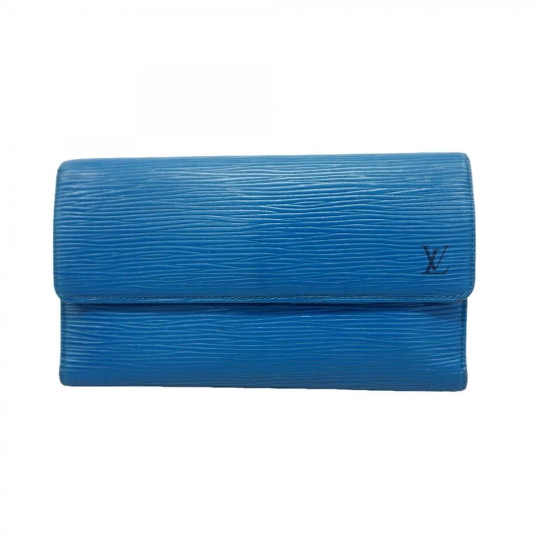Louis Vuitton Tri-fold Long Wallet, Epi Leather, Portefeuille Tresor International, M63385, Toledo: --- Catalog ---Category: SizeSize (HxWxD): 10.5cm x 19cm x 2cm / 4.13'' x 7.48'' x 0.78''Category: DesignType: Long wallet (tri-fold)Color: Toledo blueGender: WomenCategory: GeneralMPN: M63385Brand: L