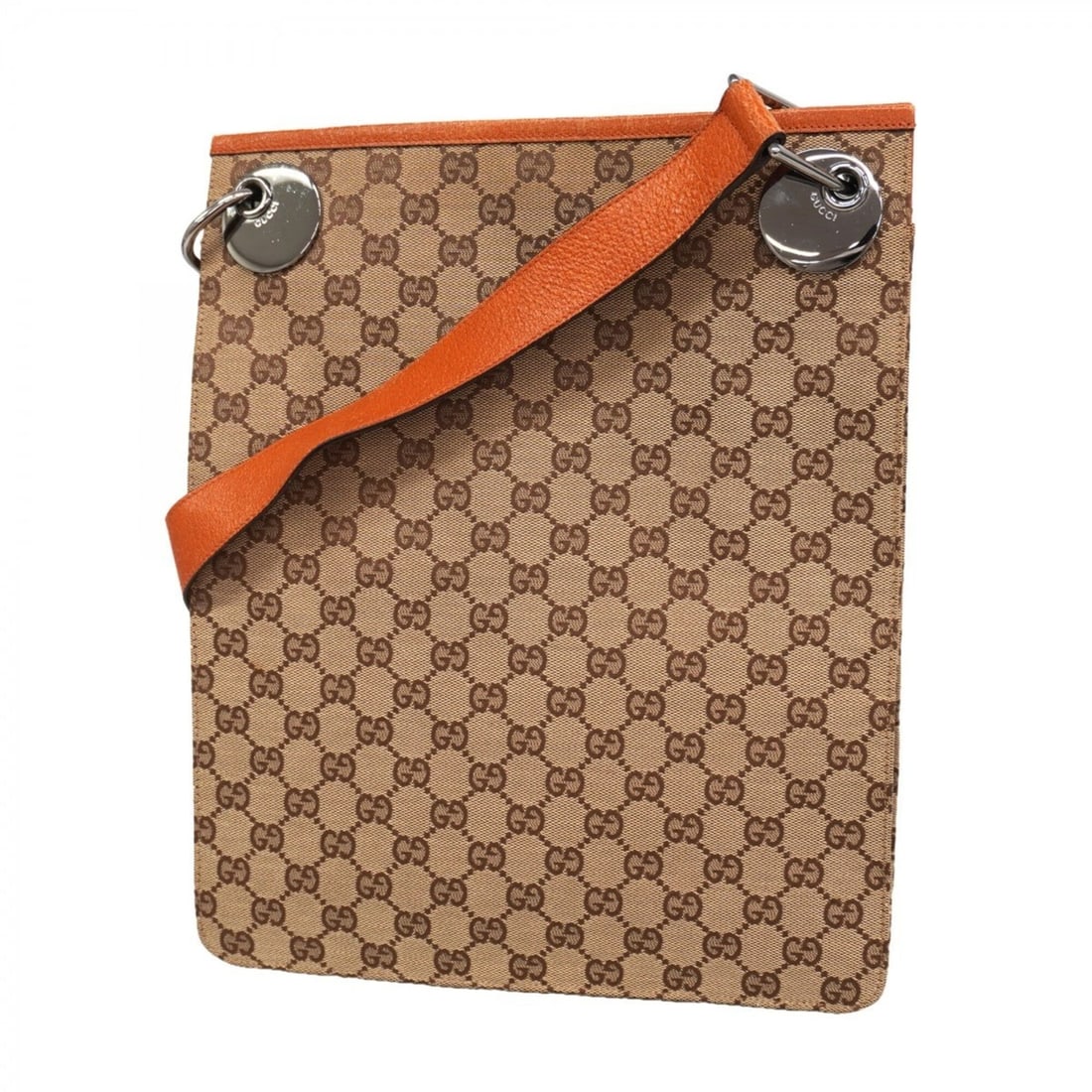 Gucci GG Canvas Shoulder Bag 120842, Brown Canvas, Women's: --- Catalog ---Category: SizeSize (HxWxD): 34cm x 28cm x 7cm / 13.38'' x 11.02'' x 2.75''Category: DesignType: Shoulder bagColor: BrownGender: WomenMaterial: Canvas Hardware Color: SilverCategory: Gen