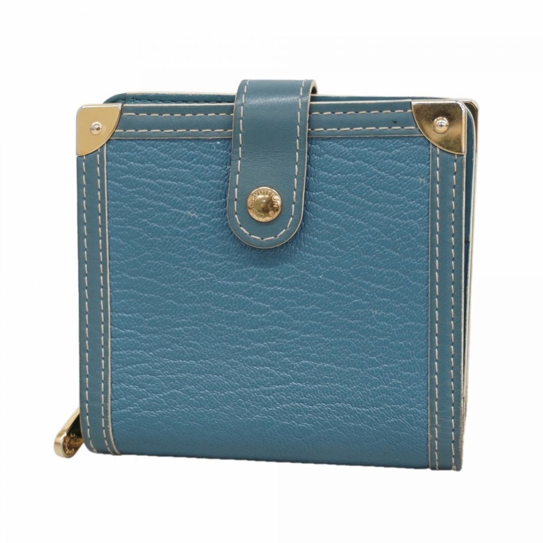 Louis Vuitton Suhali Compact Zip Wallet M91829 Blue Women's (1 of 10)