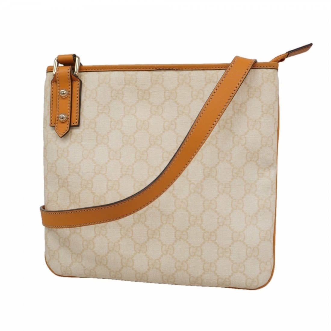Gucci GG Supreme Shoulder Bag 257246 Ivory Champagne Women's: --- Catalog ---Category: SizeSize (HxWxD): 24cm x 26cm x 2cm / 9.44'' x 10.23'' x 0.78''Category: DesignType: Shoulder bagColor: IvoryGender: WomenMaterial: PVC Hardware Color: Champagne goldCategory: