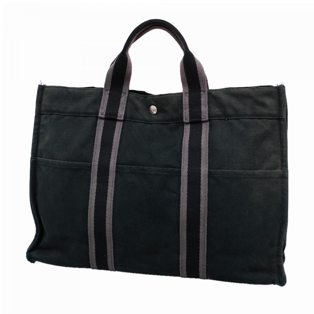 Hermes Fourre-Tout MM Canvas Tote Bag, Black, Men's & Women's: --- Catalog ---Category: SizeSize (HxWxD): 30.5cm x 43cm x 10cm / 12'' x 16.92'' x 3.93''Category: DesignType: Tote bagColor: BlackGender: Men,WomenMaterial: Canvas Hardware Color: SilverCategory: Gen