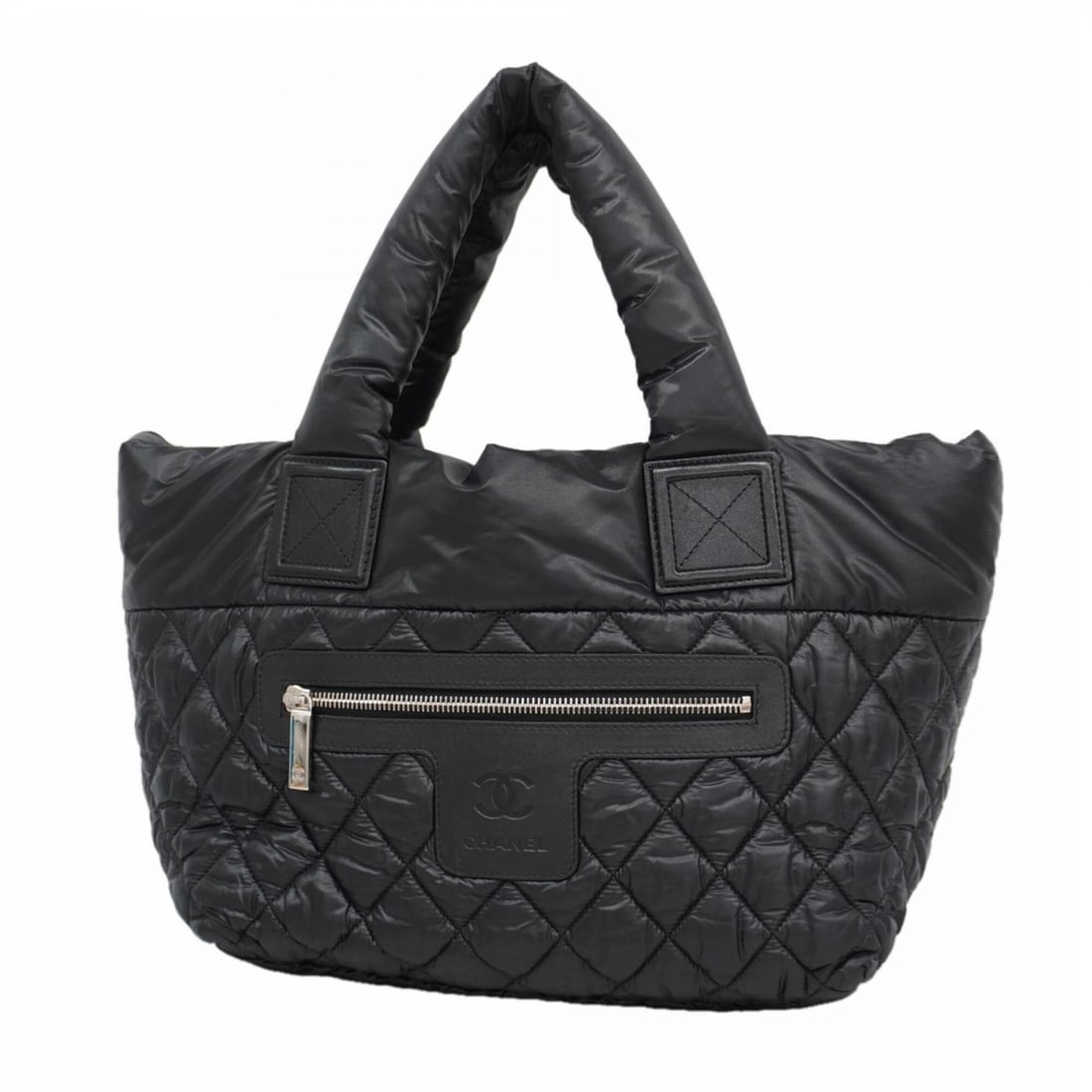 Chanel Coco Cocoon Nylon Tote Bag, Black, Women's: --- Catalog ---Category: SizeSize (HxWxD): 22cm x 29cm x 15cm / 8.66'' x 11.41'' x 5.9''Category: DesignType: Tote bagColor: BlackGender: WomenMaterial: Nylon Hardware Color: SilverCategory: GeneralBr