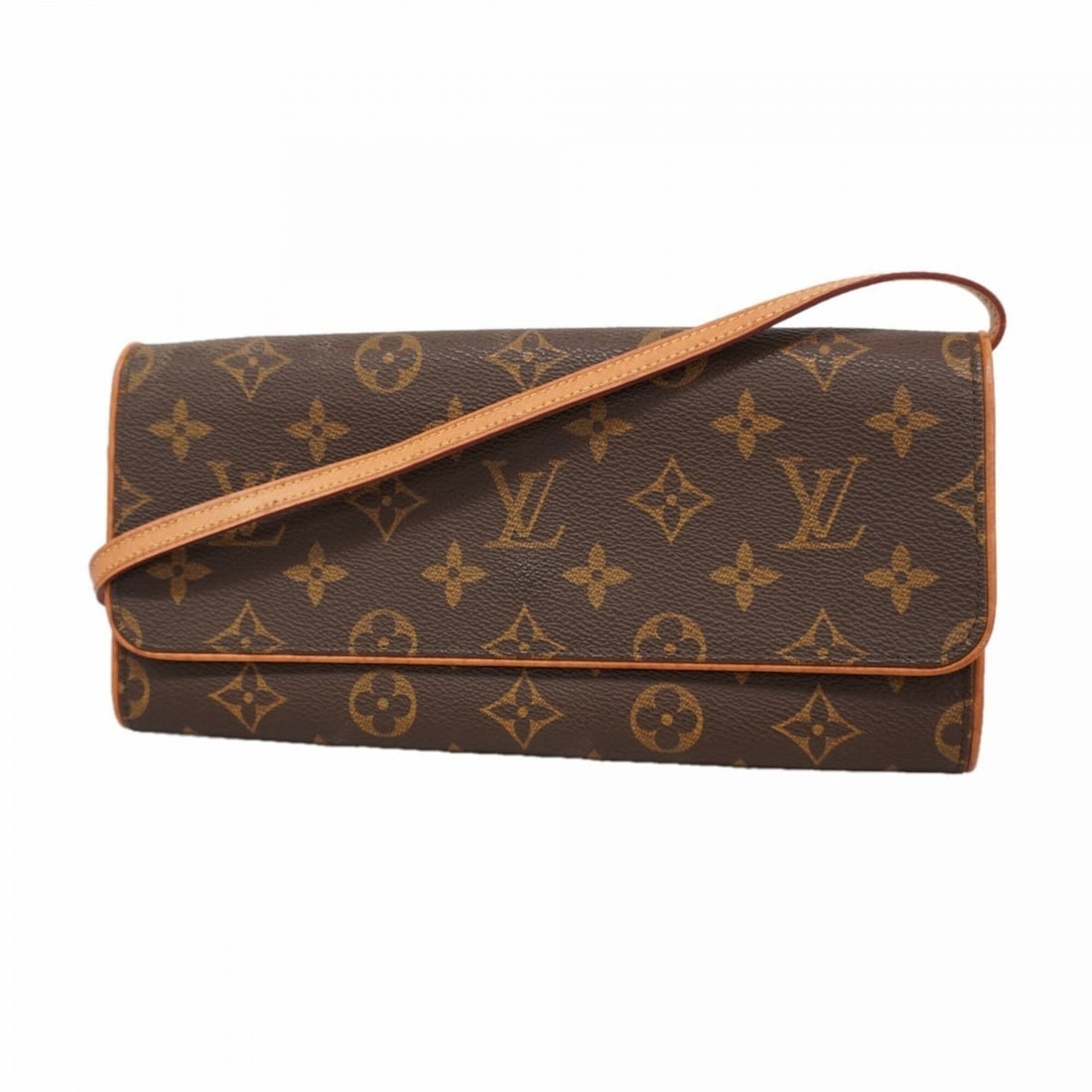 Louis Vuitton Monogram Pochette Twin GM Shoulder Bag M51852 Brown Women's (1 of 9)