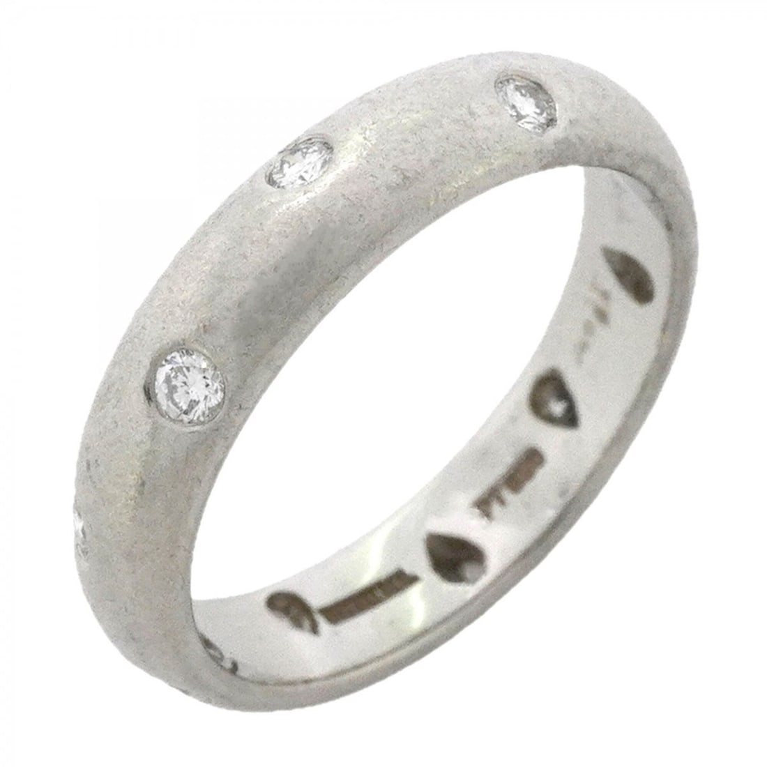 Tiffany & Co. Dots Ring, Platinum 950, Diamond, Size 11.5, Women's: --- Catalog ---Category: SizeJP Size: 11.5US Size: 6Category: DesignType: Band ringStone: DiamondGender: WomenMaterial: Platinum 950Category: GeneralBrand: Tiffany--- Item List ---Section: ConditionRa