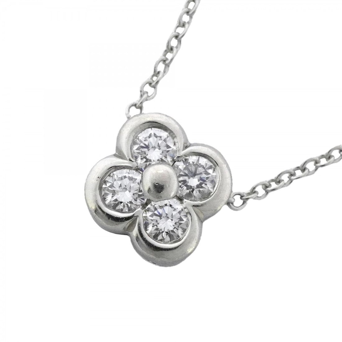 Tiffany & Co. Necklace, Bezel Set, 4PD (Pt950) Platinum, Diamond, Ladies': --- Catalog ---Category: SizePendant Size: 6.8mm x 6.9mm / 0.26'' x 0.27''Neck Circumference: 41 cm / 16.14''Category: DesignStone: DiamondGender: WomenMaterial: Platinum 950Necklace Type: NecklaceCat