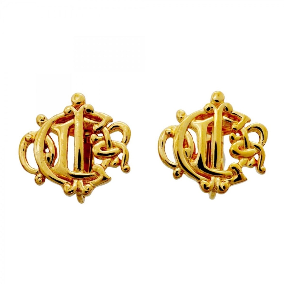 Christian Dior Earrings, Emblem, GP Plated Gold, Women's: --- Catalog ---Category: SizeSize (HxWxD): 16.70mm x 17.60mm / 0.66'' x 0.69''Category: DesignType: Clip earringsColor: GoldGender: WomenMaterial: Gold platingCategory: GeneralBrand: Christian Dior---