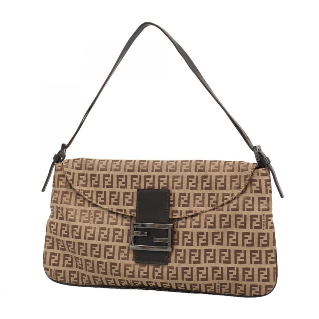 Fendi Zucchino Shoulder Bag, Nylon Canvas, Brown, Women's: --- Catalog ---Category: SizeSize (HxWxD): 19cm x 32.5cm x 7.5cm / 7.48'' x 12.79'' x 2.95''Category: DesignType: Shoulder bagColor: BrownGender: WomenMaterial: Nylon canvas Hardware Color: SilverCate