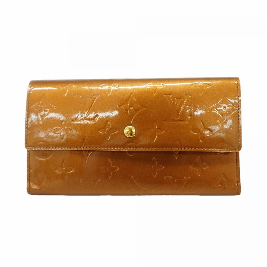 Louis Vuitton Tri-fold Long Wallet Vernis Portefeuille Tresor International M91166 Bronze Women's: --- Catalog ---Category: SizeSize (HxWxD): 11.5cm x 19cm x 2cm / 4.52'' x 7.48'' x 0.78''Category: DesignType: Long wallet (tri-fold)Color: BronzeGender: WomenCategory: GeneralMPN: M91166Brand: Louis 