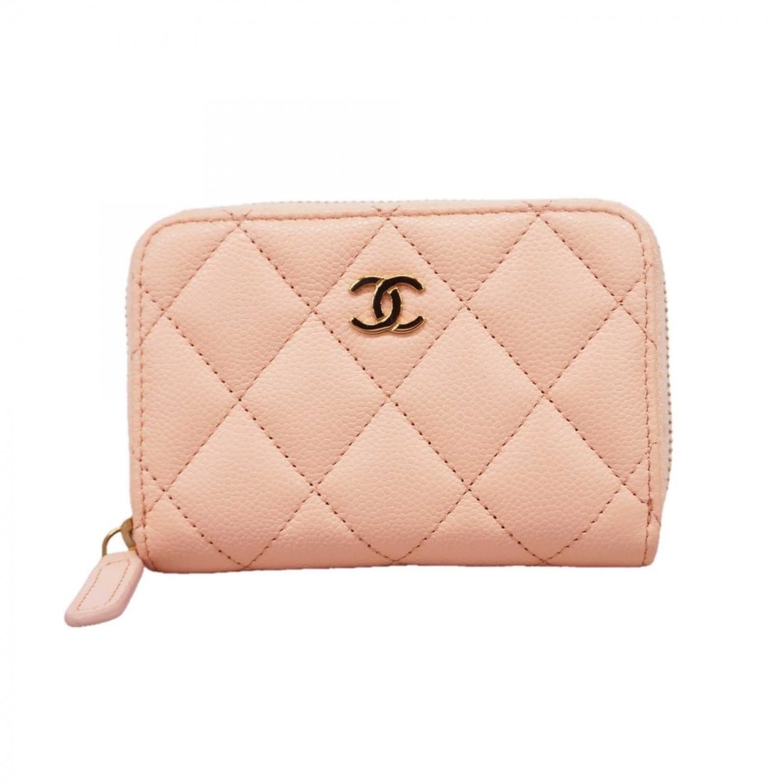 Chanel Matelassé Caviar Leather Wallet/Coin Case, Pink Champagne, Women's: --- Catalog ---Category: SizeSize (HxWxD): 8cm x 10.5cm x 2cm / 3.14'' x 4.13'' x 0.78''Category: DesignType: Coin purse/coin caseColor: PinkGender: WomenMaterial: Grained Calfskin Category: GeneralBr