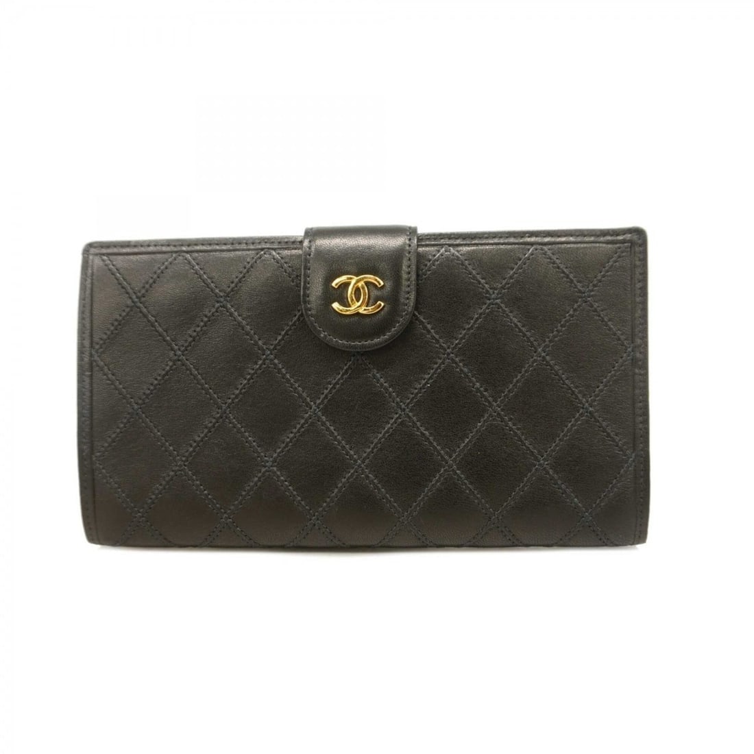 Chanel Bicolore Leather Long Wallet, Black, Women's: --- Catalog ---Category: SizeSize (HxWxD): 10cm x 17.5cm x 2cm / 3.93'' x 6.88'' x 0.78''Category: DesignType: Long wallet (bi-fold)Color: BlackGender: WomenMaterial: Leather Category: GeneralBrand: C