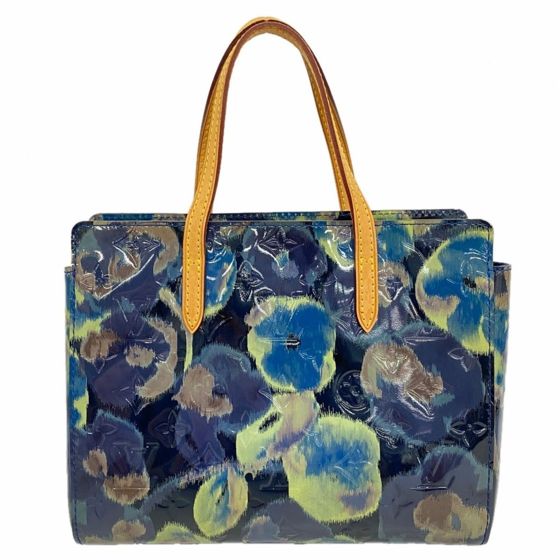 Louis Vuitton Vernis Ikat Flower Tote Bag, Catalina BB M90038, Grand Blue, Women's: --- Catalog ---Category: SizeSize (HxWxD): 19.5cm x 23cm x 9cm / 7.67'' x 9.05'' x 3.54''Category: DesignType: Tote bagColor: Grand blueGender: WomenCategory: GeneralMPN: M90038Brand: Louis Vuitton---