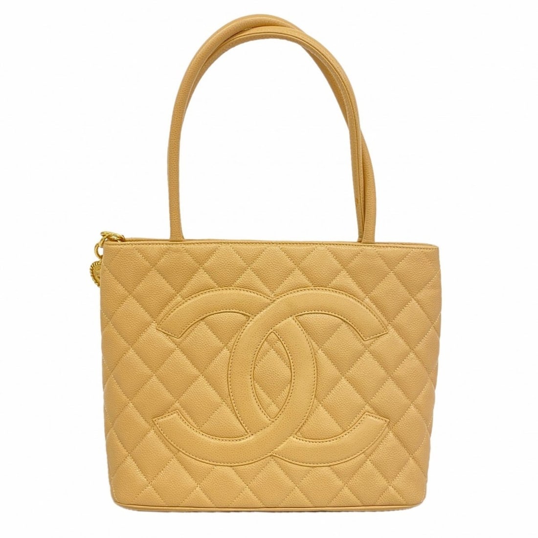 Chanel Tote Bag, Reissue Tote, Caviar Leather, Beige, Women's: --- Catalog ---Category: SizeSize (HxWxD): 24.5cm x 29cm x 14.5cm / 9.64'' x 11.41'' x 5.7''Category: DesignType: Tote bagColor: BeigeGender: WomenMaterial: Grained Calfskin Hardware Color: GoldCatego
