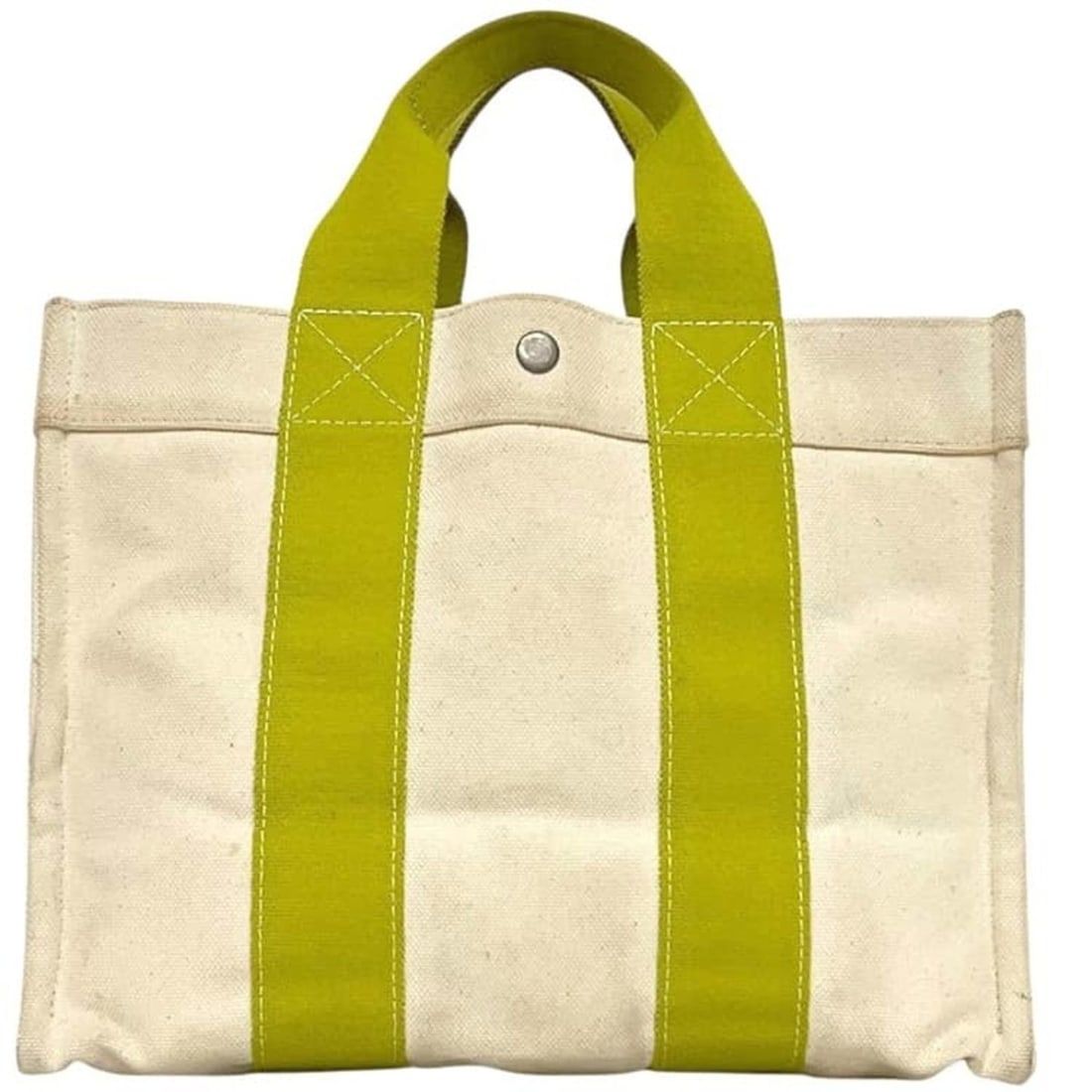 Hermes Bora PM Tote Bag, White/Green, Canvas.: --- Catalog ---Category: SizeSize (HxWxD): 27cm x 35cm x 19cm / 10.62'' x 13.77'' x 7.48''Category: DesignType: Tote bagColor: Green, WhiteGender: Women,MenMaterial: Canvas Category: GeneralLine: Bora
