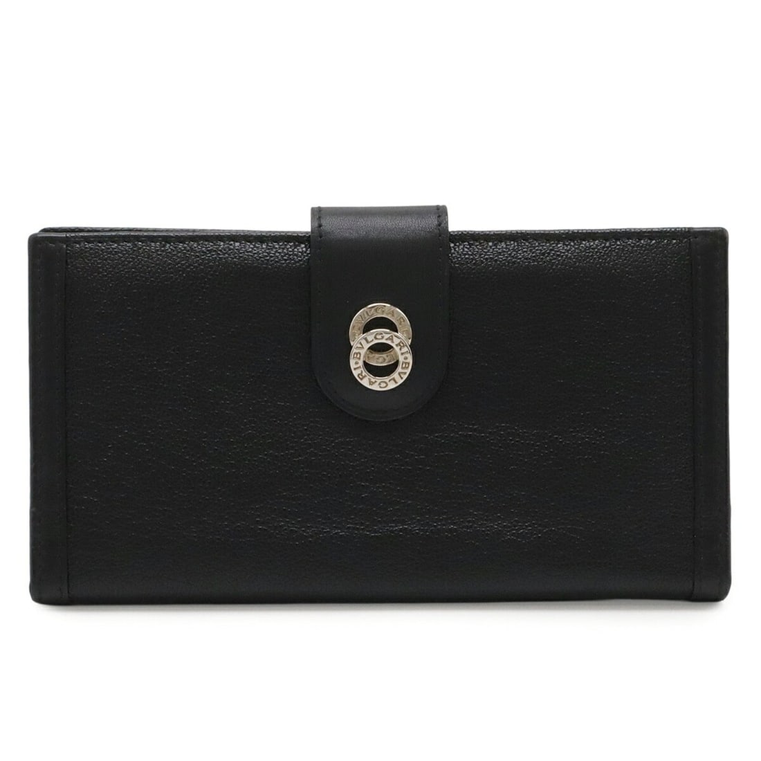 BVLGARI Doppio Tondo Bi-fold Long Wallet, Leather, Black (1 of 9)