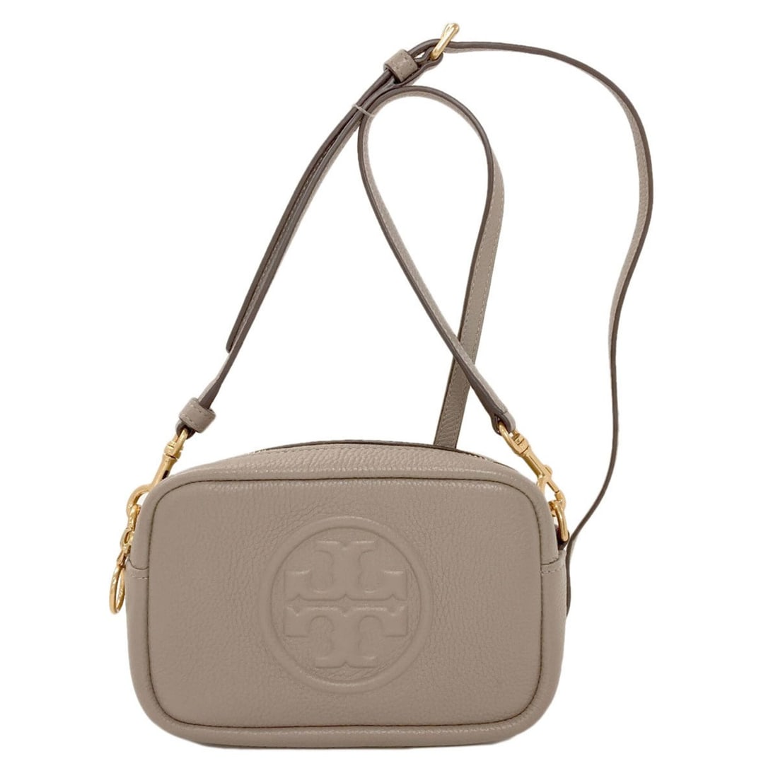 Tory Burch Perry Bombe Shoulder Bag Leather Women's: --- Catalog ---Category: SizeSize (HxWxD): 10cm x 16cm x 6cm / 3.93'' x 6.29'' x 2.36''Category: DesignType: Shoulder bagColor: GrayishGender: WomenMaterial: Leather Category: GeneralBrand: Tory Burch