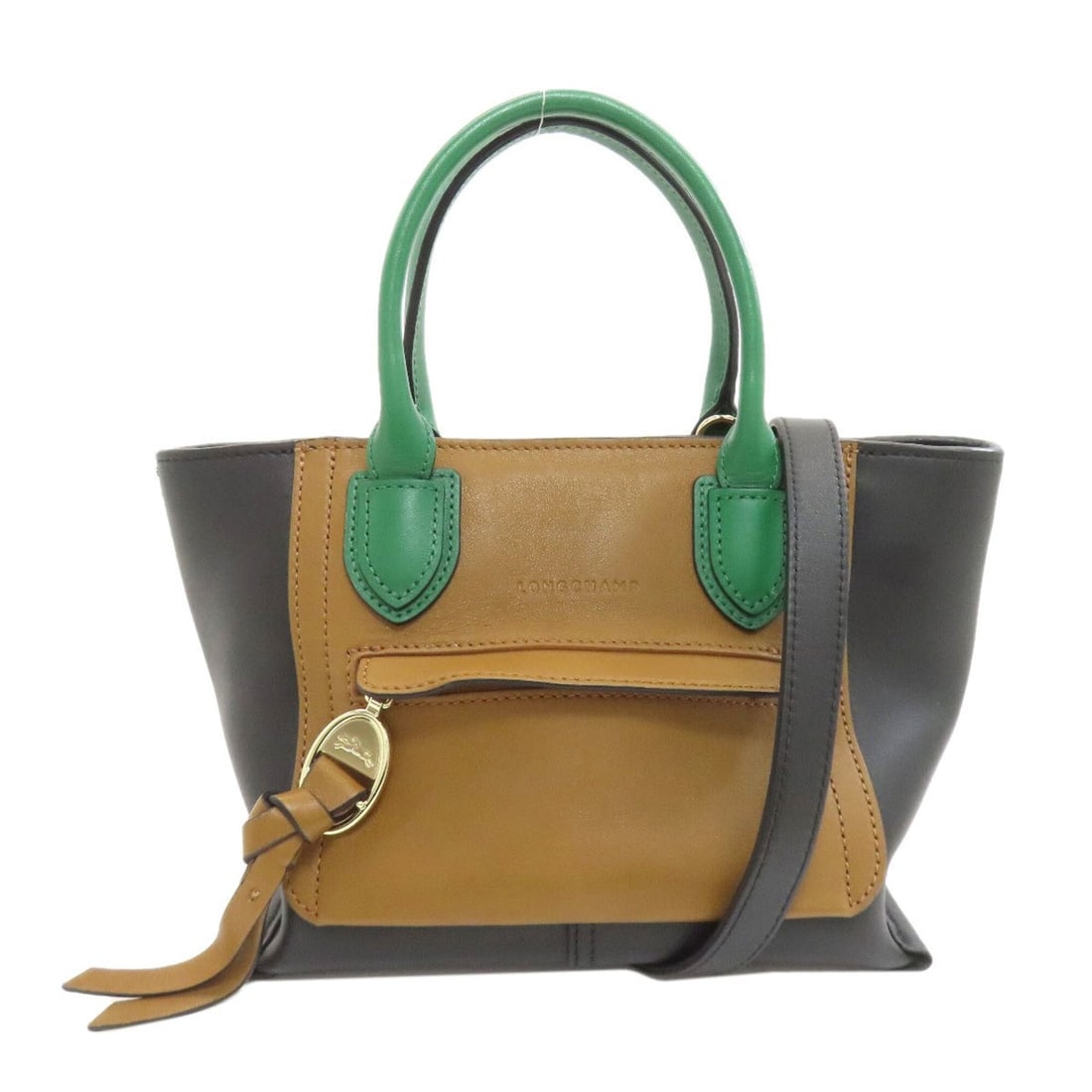 Longchamp Mailbox 2-Way Handbag, Leather, Women's: --- Catalog ---Category: SizeSize (HxWxD): 17cm x 22cm x 15cm / 6.69'' x 8.66'' x 5.9''Category: DesignType: HandbagColor: Black, Brown, GreenGender: WomenMaterial: Leather Category: GeneralBrand: Lon