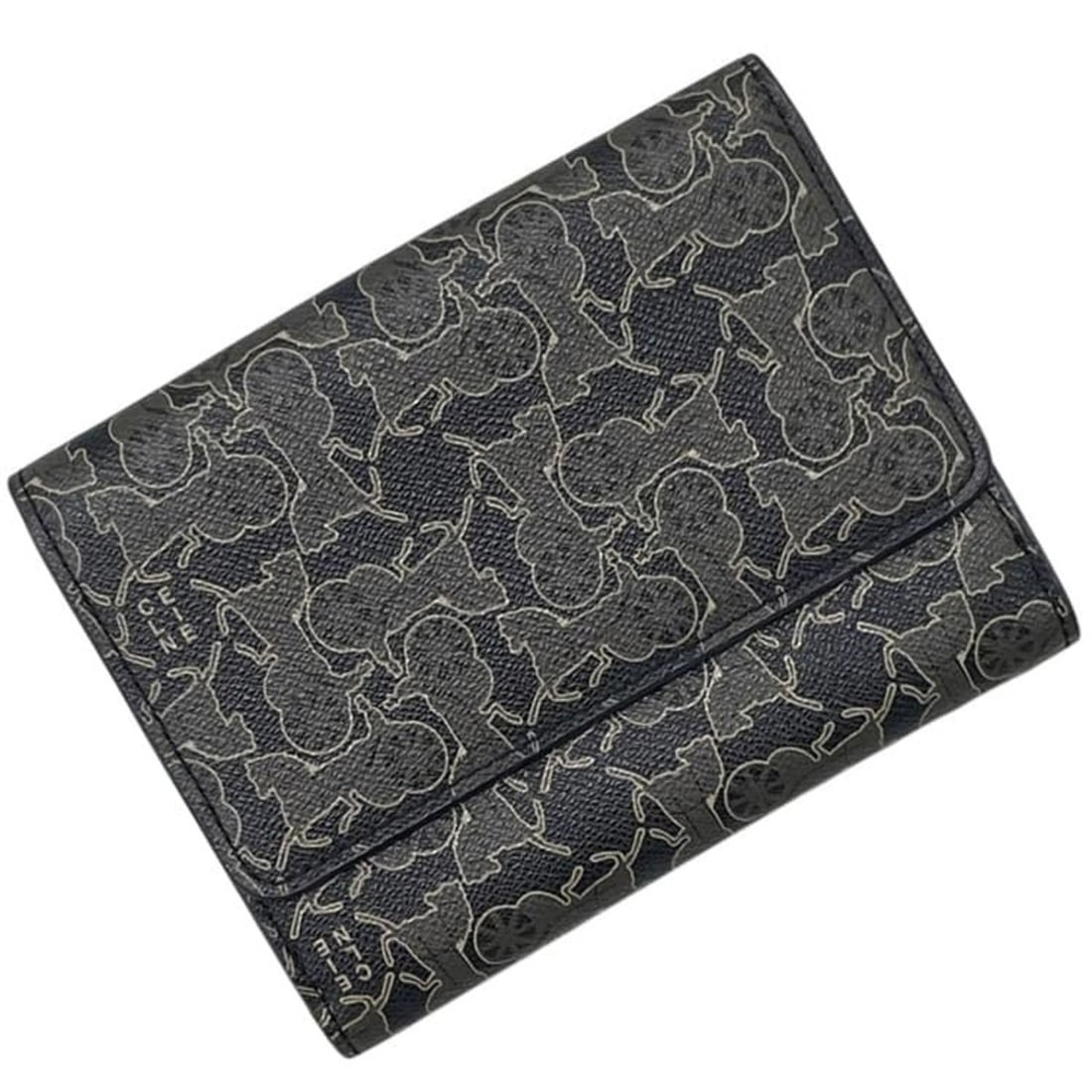 Celine bi-fold wallet, double PVC leather, gray/black, 107497CCN.38OL.: --- Catalog ---Category: SizeSize (HxWxD): 9.5cm x 12cm x 2cm / 3.74'' x 4.72'' x 0.78''Category: DesignType: Wallet (bi-fold)Color: Black, GrayGender: MenMaterial: PVC , Leather Category: GeneralBran
