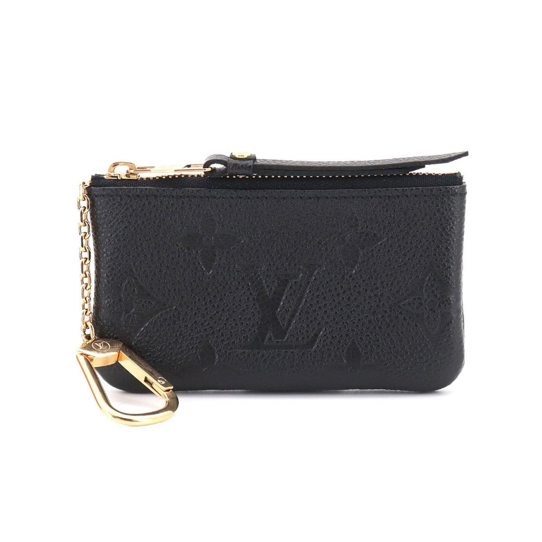 Louis Vuitton Monogram Empreinte Pochette Clé Coin Purse, Card Case, Leather, Black, M80879: --- Catalog ---Category: SizeSize (HxWxD): 6.5cm x 11.5cm x 5.00mm / 2.55'' x 4.52'' x 0.19''Category: DesignType: Coin purse/coin caseColor: BlackGender: Men,WomenMaterial: Monogram Empreinte Categor