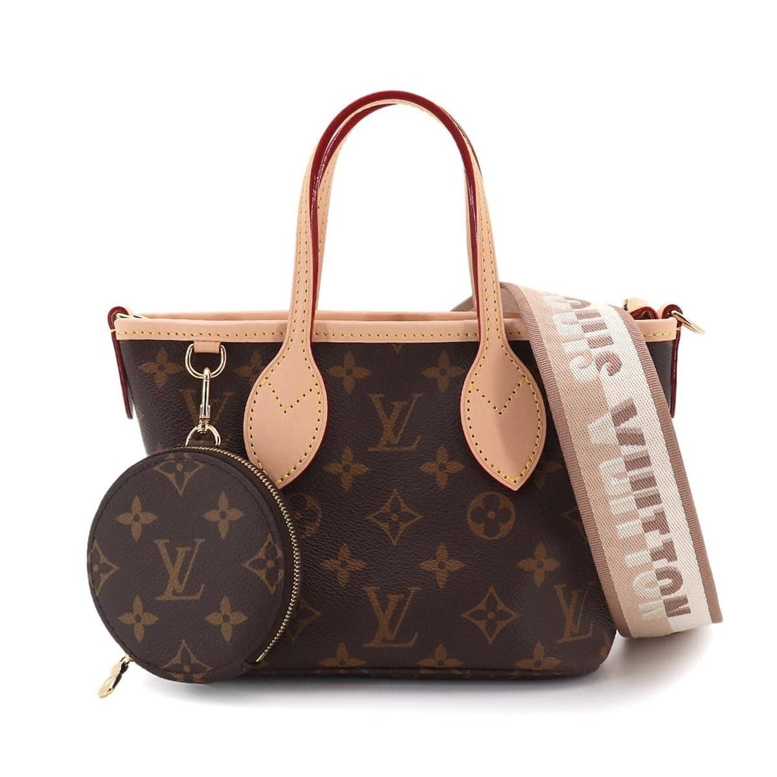 Louis Vuitton Monogram Neverfull BB 2-way Tote Shoulder Handbag Brown Beige M46705 RFID (1 of 9)